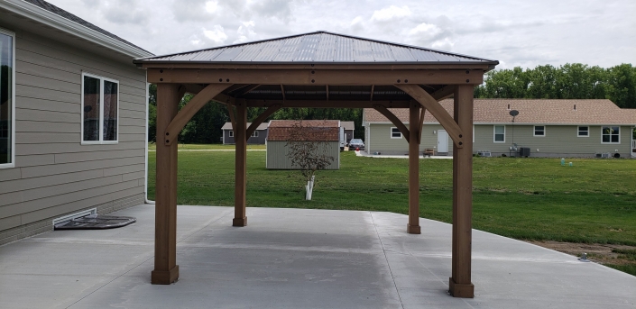 Gazebo addition to patio.
